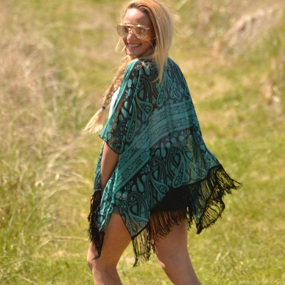 . Tops - 🆕️FABULOUS BLUE TONES KIMONO